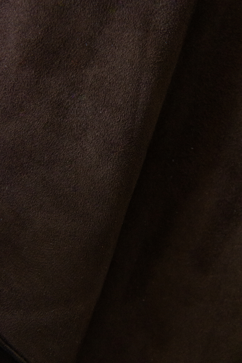 Ziegen - Velour Futterleder (dunkelbraun / 0,5 mm) 0,36 m²**