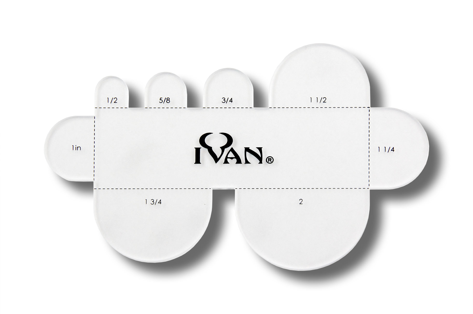 Zeichenschablone für runde Riemenenden