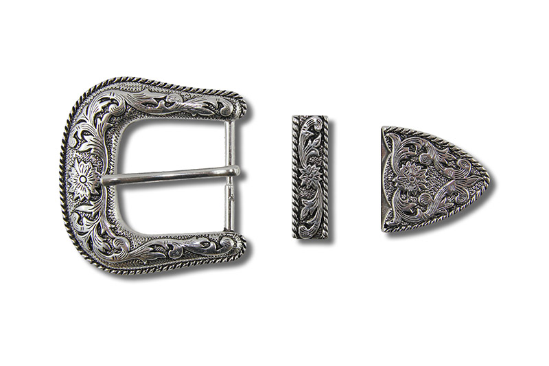 IV_1881-03_2 Gürtelschnallen Set, Viktorianisch Antik Silber