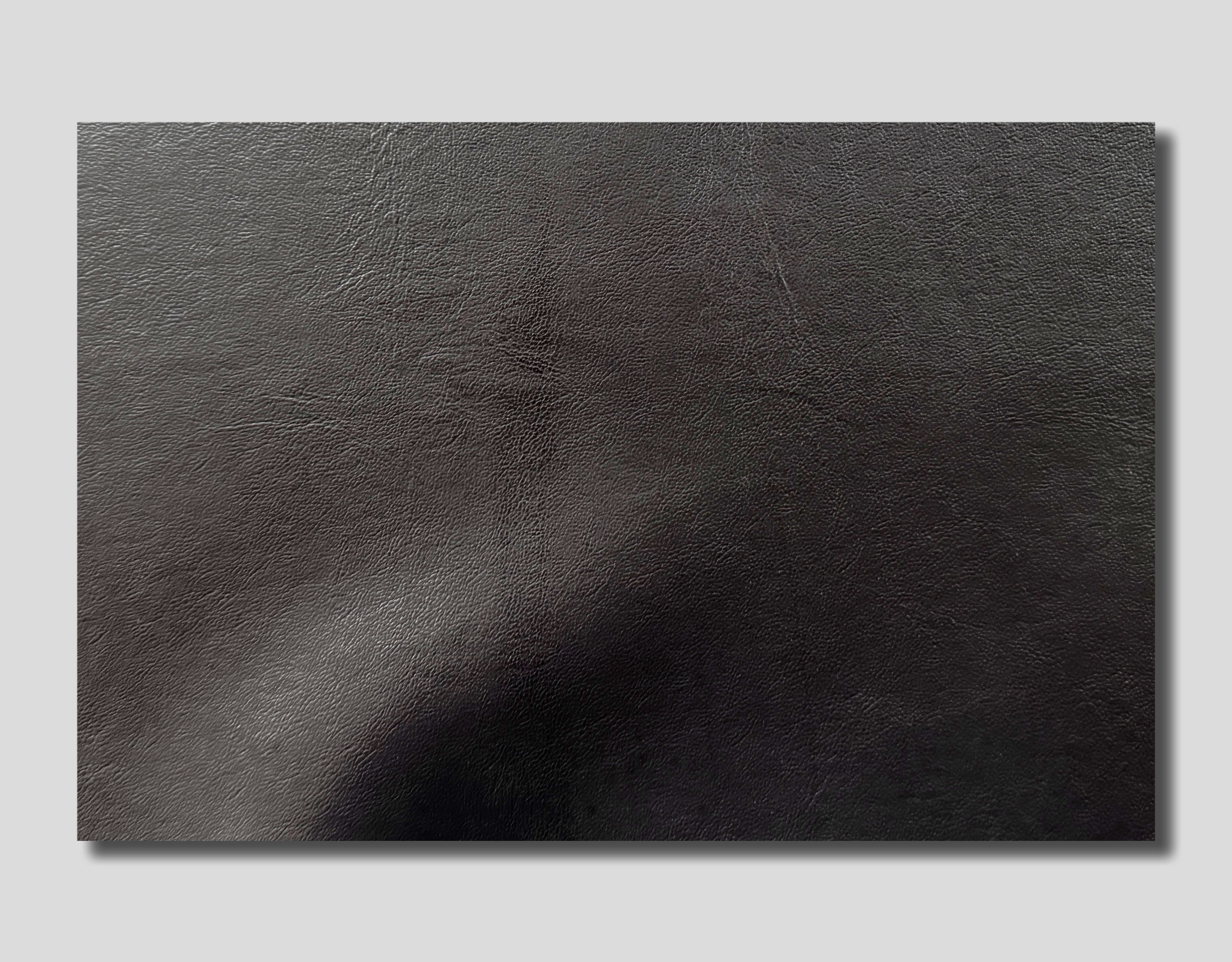 Leder - Rinderhälfte - schwarz, schwarz Chromgerbung (1,3 mm) 1,50 m²