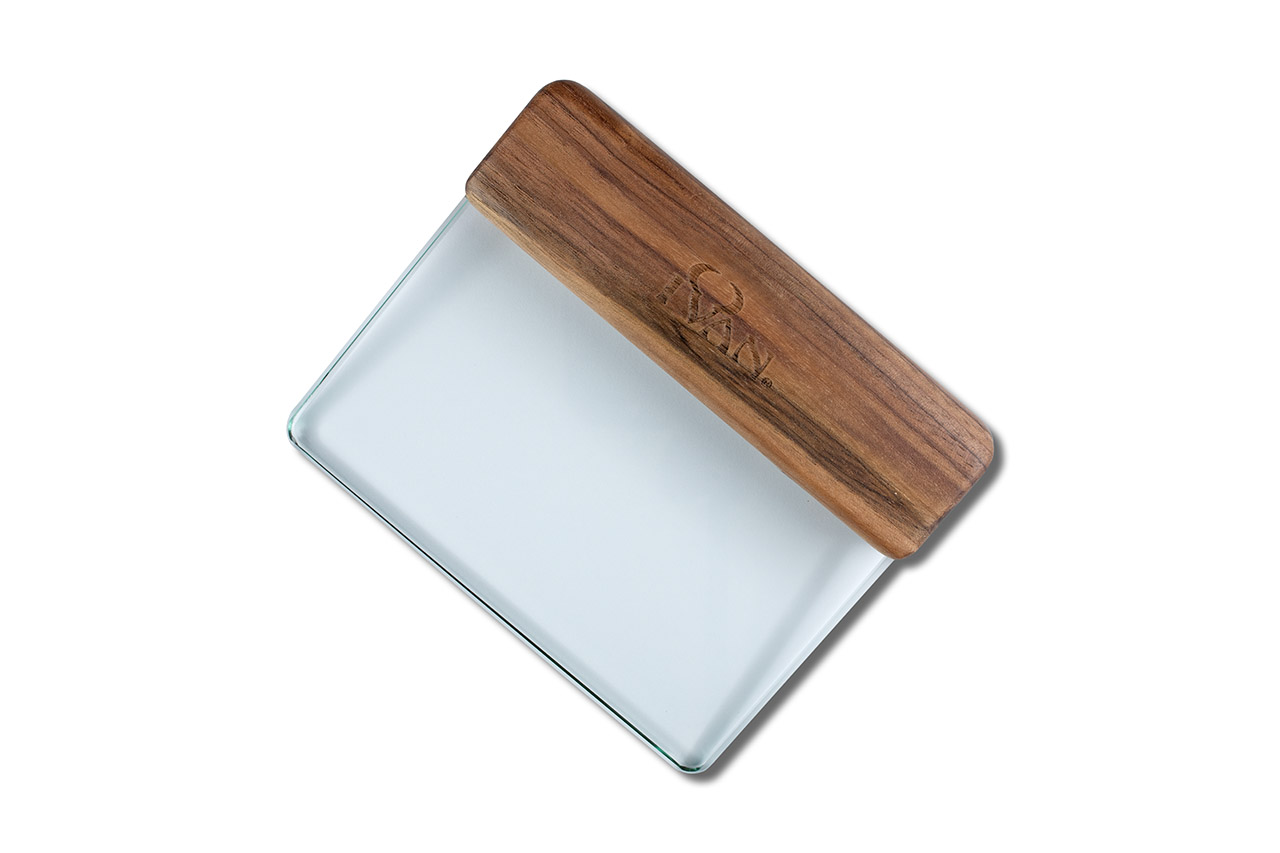 IV_8120_GlasBurnisher_fertig Leder Polierer aus Glas - (Glass Burnisher)