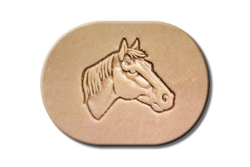 Punzieraufsatz / Lederstempel "Pferdekopf rechts"