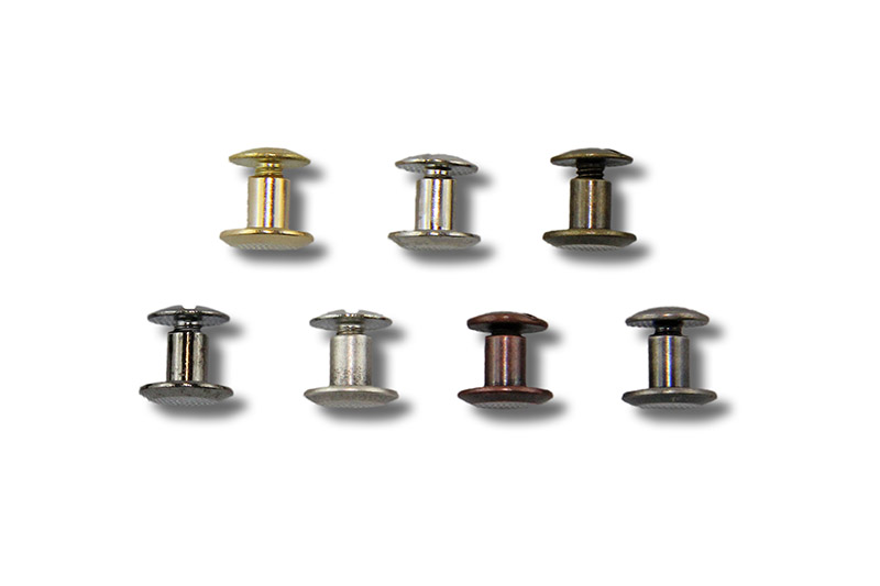 5 Stück Knopfnieten-Schraubnieten M3/8X5mm Farbe Silber Pilzkopfschrauben Neu 