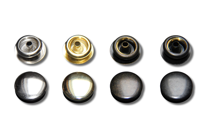 Druckknopf mit Ringfeder - 12,5 mm - Edelstahl, Druckknöpfe, Metallteile